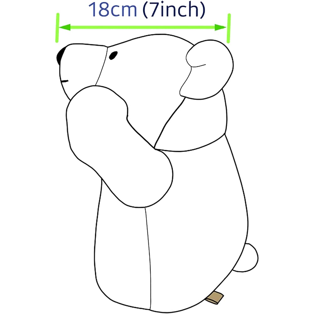 dinofactory Anagom Golf Headcover Polar Bear Driver Headcover with Wonderful Footprints White