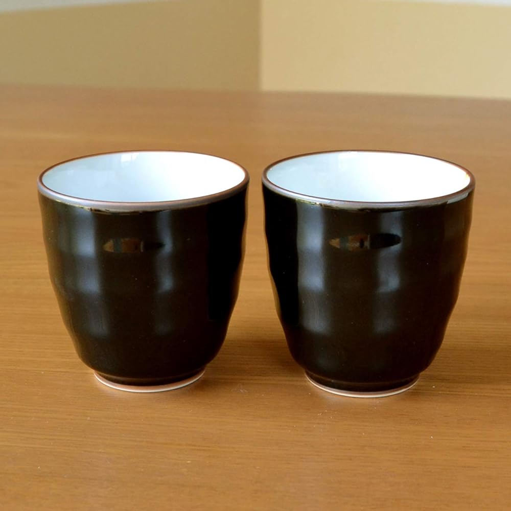 Good luck gift for celebrating good health, pair of Arita ware teacups, couple's teacup, six gourd colors, gift card and message card included, wooden box