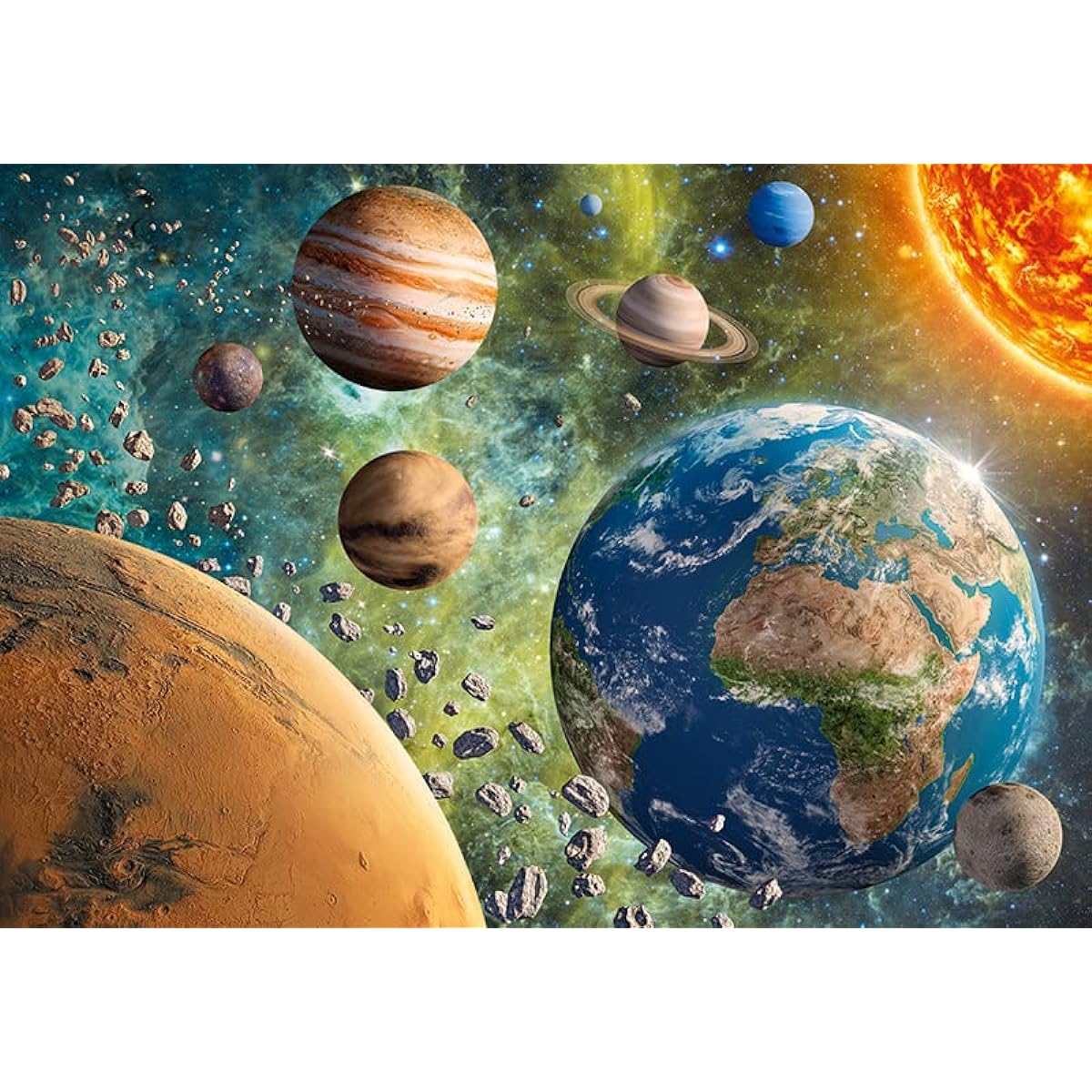 CherryPazzi Planet Earth in Galaxy Space 2000 Piece Jigsaw Puzzle - Premium HD Print, Vibrant Colors, Challenging Puzzle for Adults and Teens, Handmade Die Cut Unique Pieces