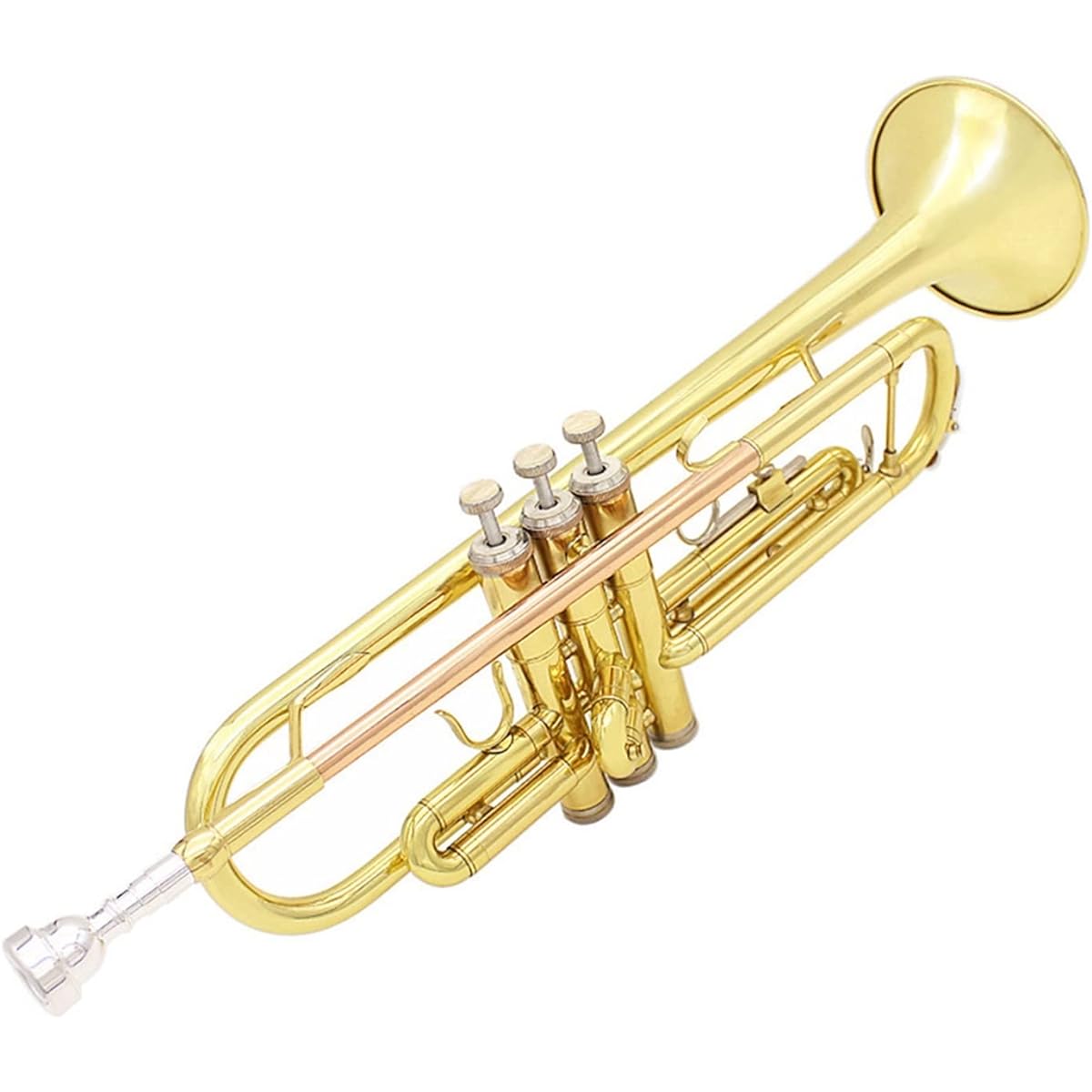 Trumpet Golden Trumpet BB B Flat Brass Instrument Phosphor Copper Horn with Box Strap Mouthpiece Musical Instrument Trumpet Instrument