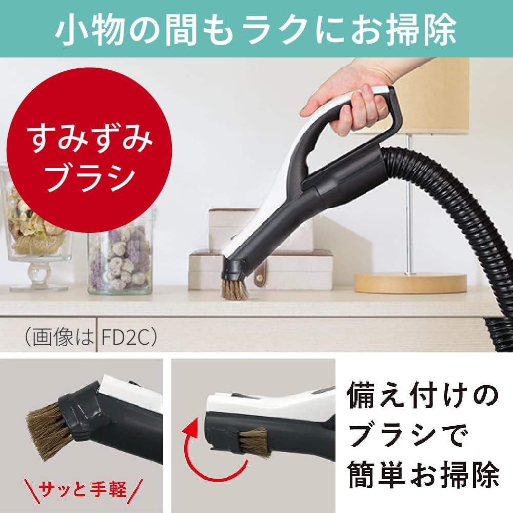 MITSUBISHI ELECTRIC Paper Pack Vacuum Cleaner Be-K Small Made in Japan Lightweight Normal Brush Milky Blue TC-FXG5J-A