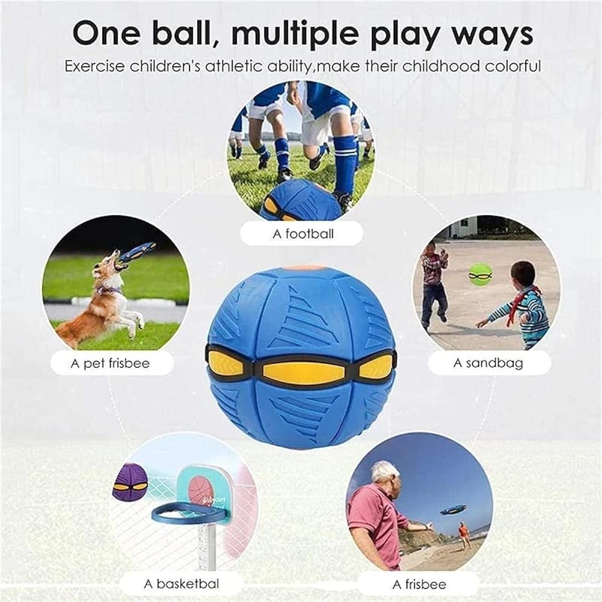 wwuddong magic ball magic ball toy flying saucer magic ball portable flying toy creative flying saucer stepping magic ball decompression flying flat throw disc ball toy