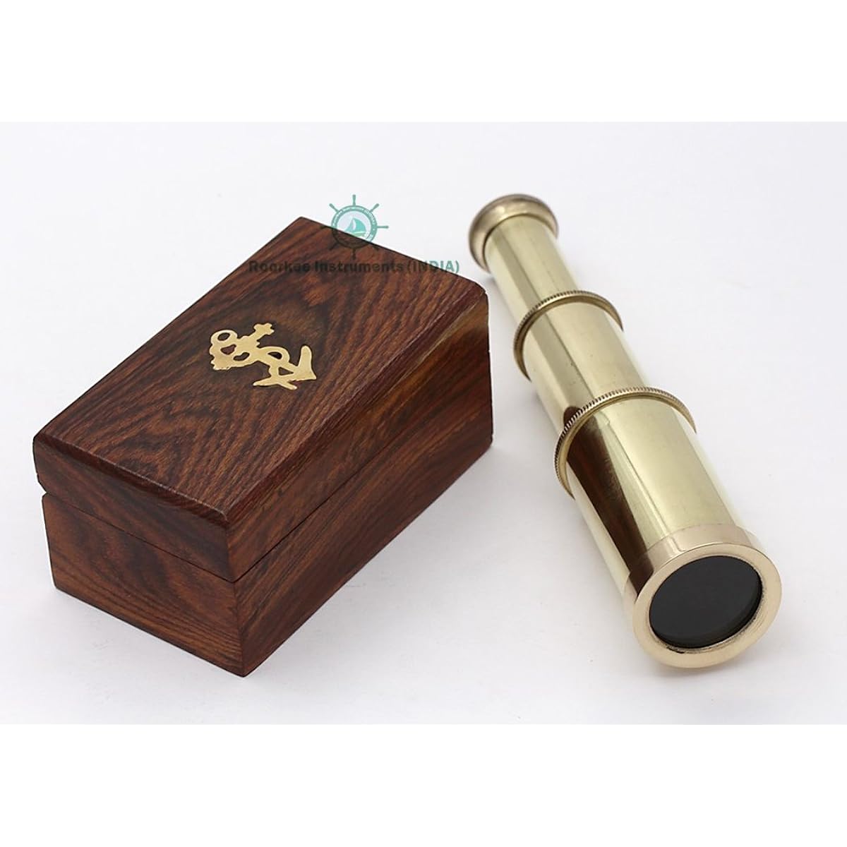 Roorkee Indian Musical Instruments Brass Telescope with Box/Unique Gift/Toy Telescope