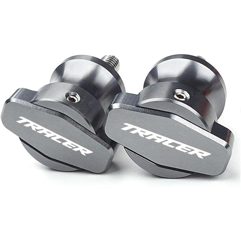 Motorcycle Bobbin Slider Stand 6MM Motorcycle Swing Arm Spool Slider Stand Screw For Tracer900GT Tracer 900 700 GT Tracer700GT MT09 MT07 2016 2017 2018 2019 (Color: Black)