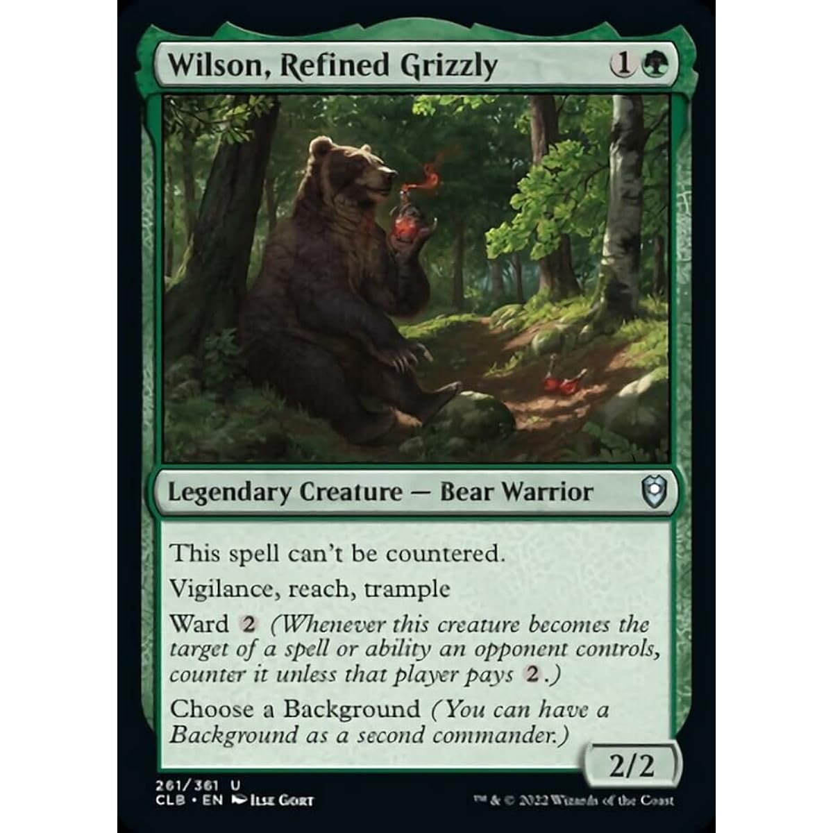 Magic: The Gathering - Wilson, Refined Grizzly (261) - Battle for Baldur's Gate
