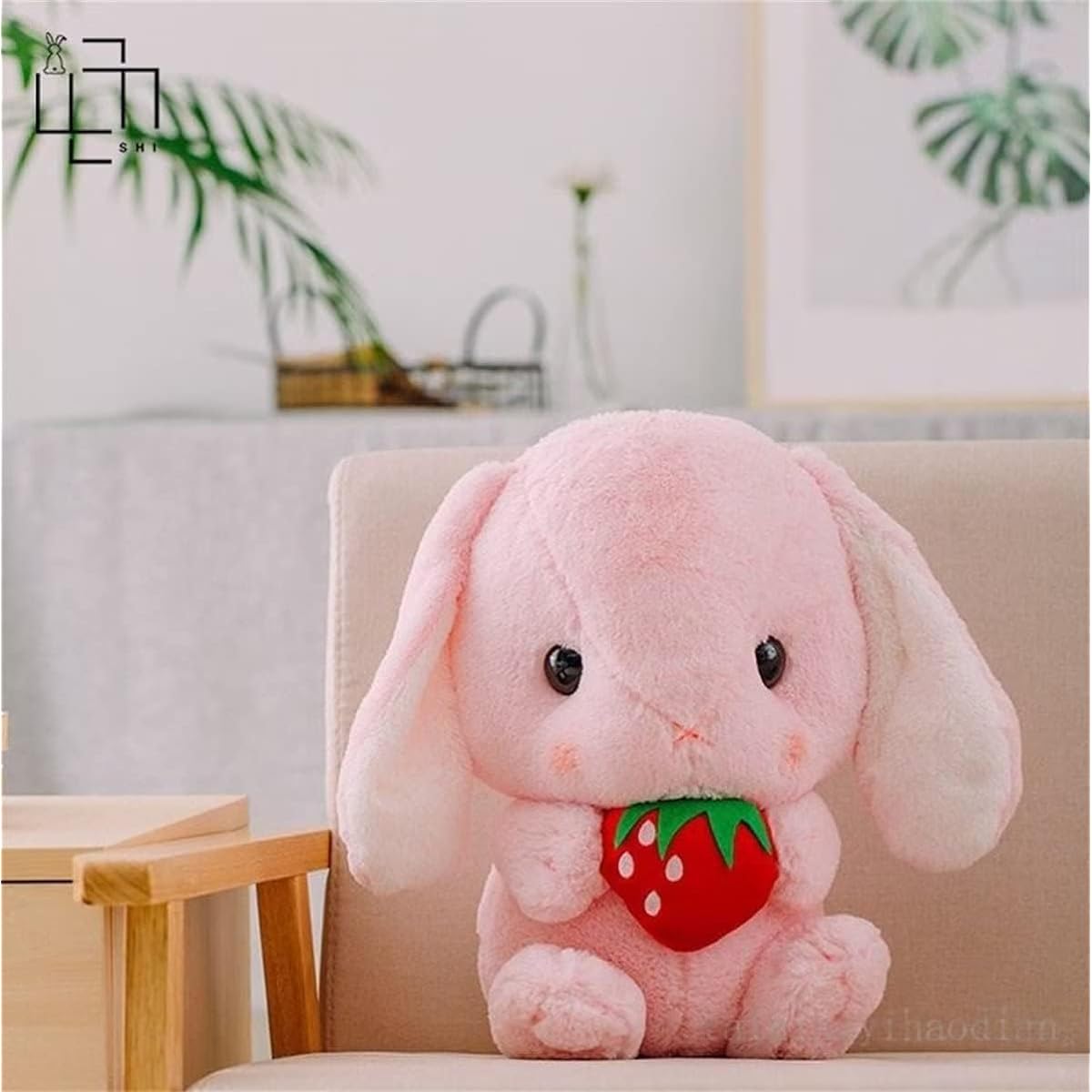 Stuffed Animal Bunny Toy Stuffed Animal Rabbit Doll Soft Cute Rabbit Pillow Kids Girls Women Girlfriend Gift Birthday Christmas Valentine's Day 17 Inch White Four Leaf Clover