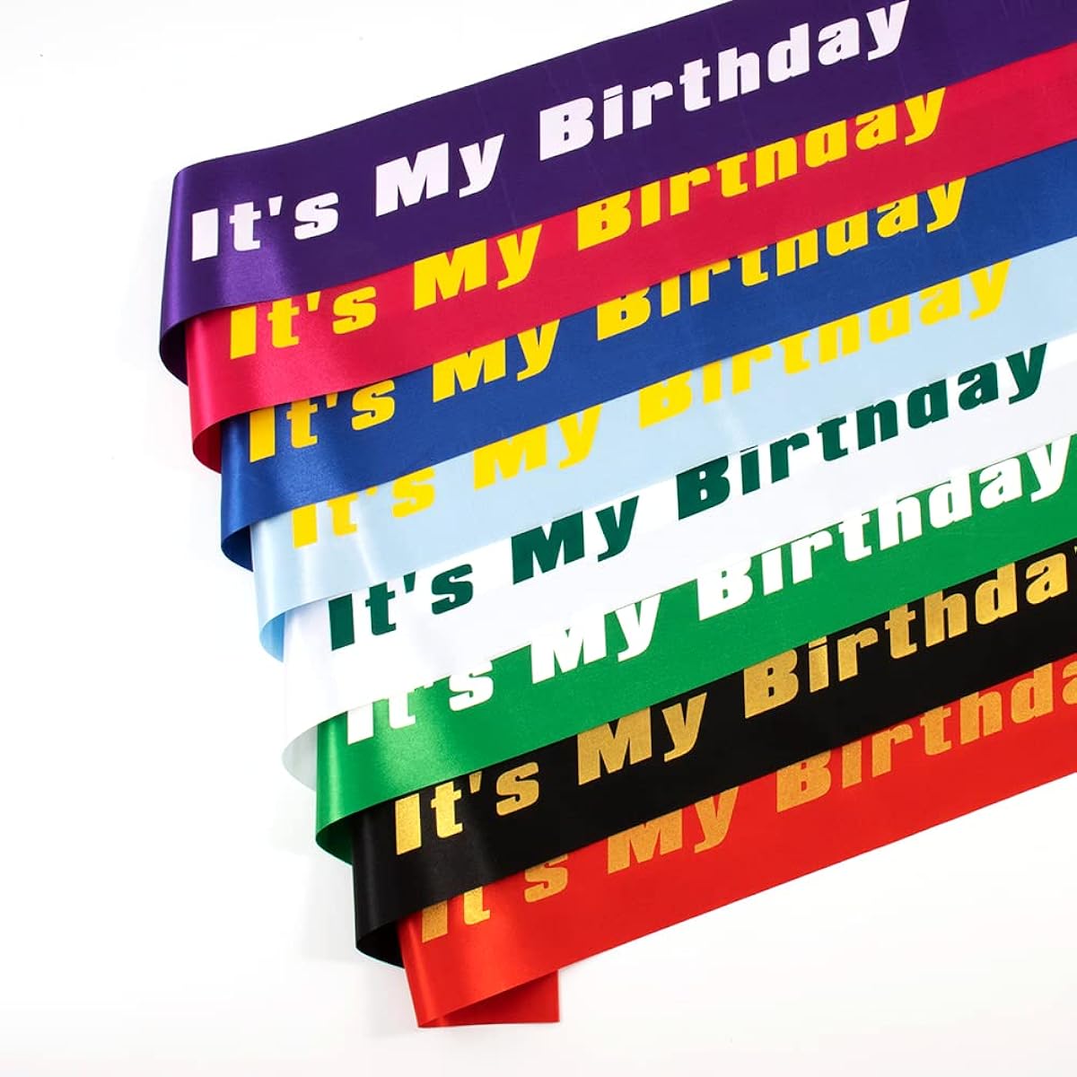 Party to Be It's My Birthday Sash Birthday Party Decorations Party Favors Gifts for Birthday Boy Birthday Girl Black (R)