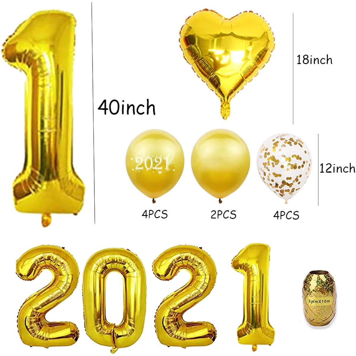 2020 Balloon Decorations Gold 2020 Foil Balloon Sign 18inch Star Balloon Gold Confetti Balloon New Years Eve Party Supplies 2020 Graduation Party Supplies