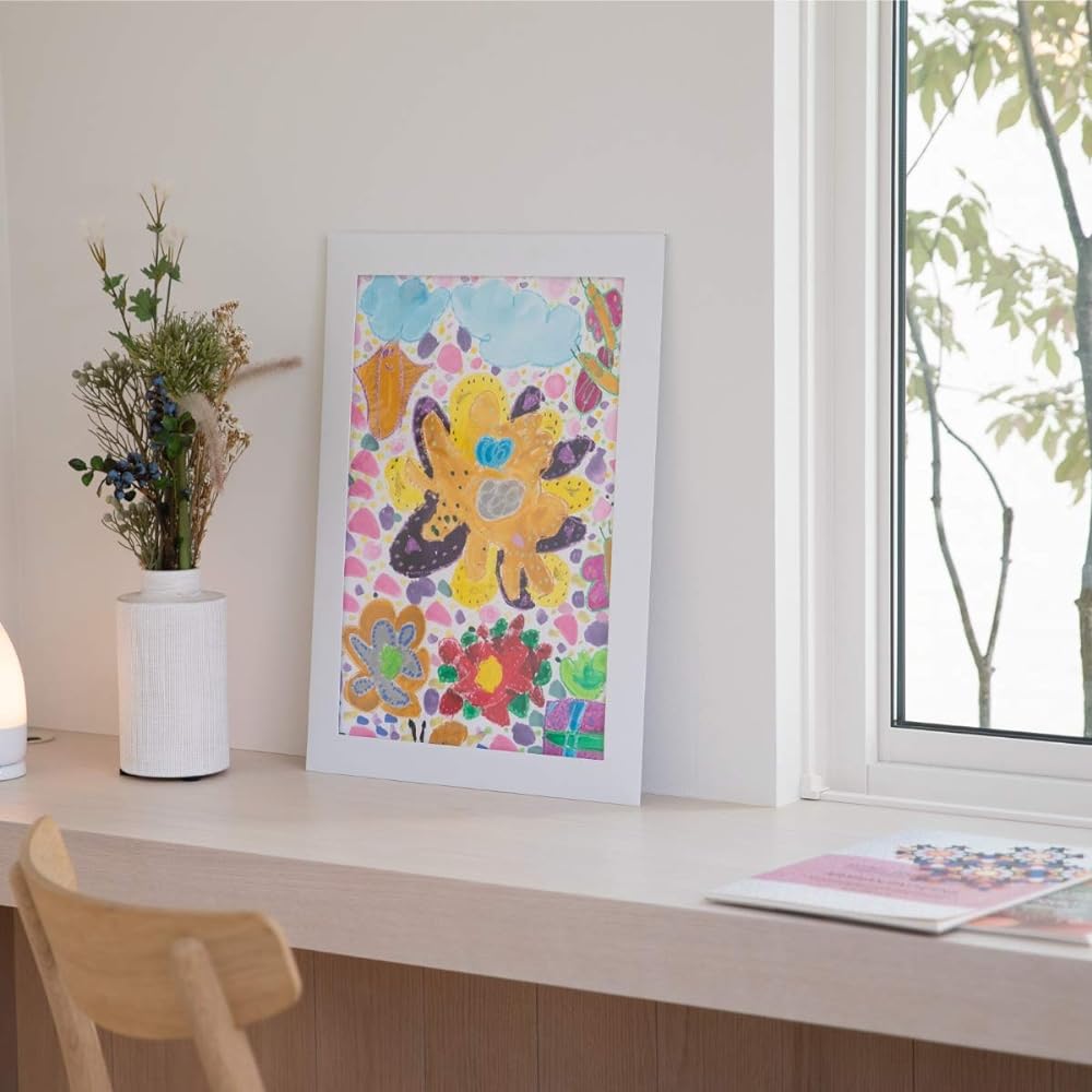 WY WY-HM018 Children's Picture Frame Poster Frame Four Cut Picture Paper Photo Frame Picture Painting Classroom Kindergarten School Craft Paper Paper Work Light Lightweight Drawing Pin Poster Panel
