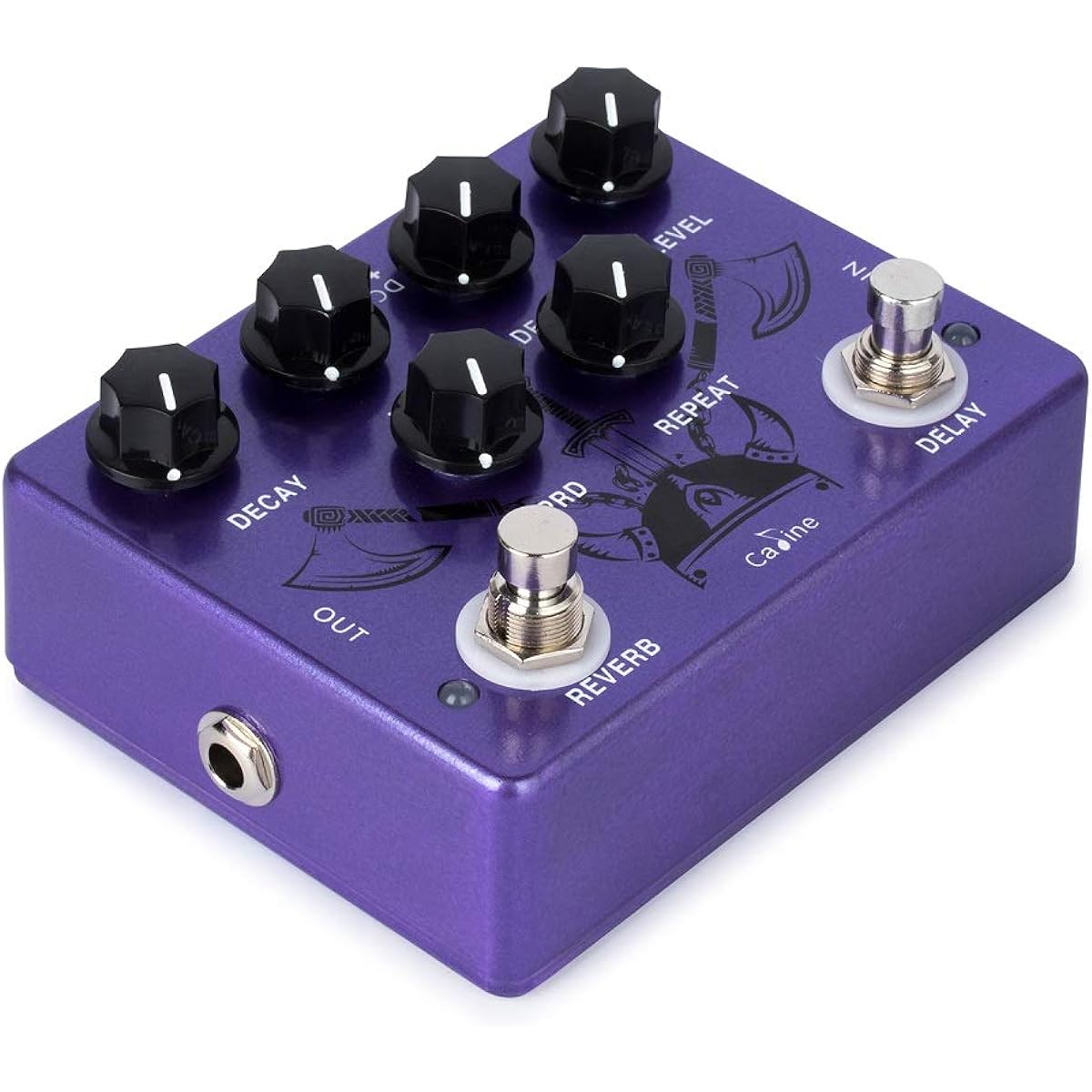 Caline Pedals Reverb Delay Effect Pedal Repeat Preamp Acoustic Electric Guitar Pedal True Bypass Metal Purple CP-80