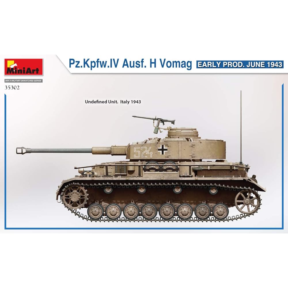 Miniart 1/35 German Army No. 4 Tank H Type Vomag Factory Early Model June 1943 Plastic Model MA35302