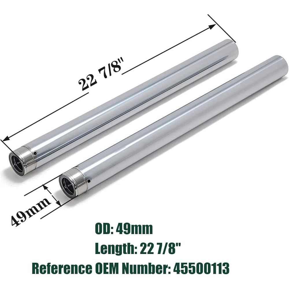 (Tarazon) TARAZON 49mm Front Fork Inner Pipe Tube Harley-Davidson Touring Road King Electra Glide Street Glide 2014-2022 Road Glide Length 22 7/8 inch