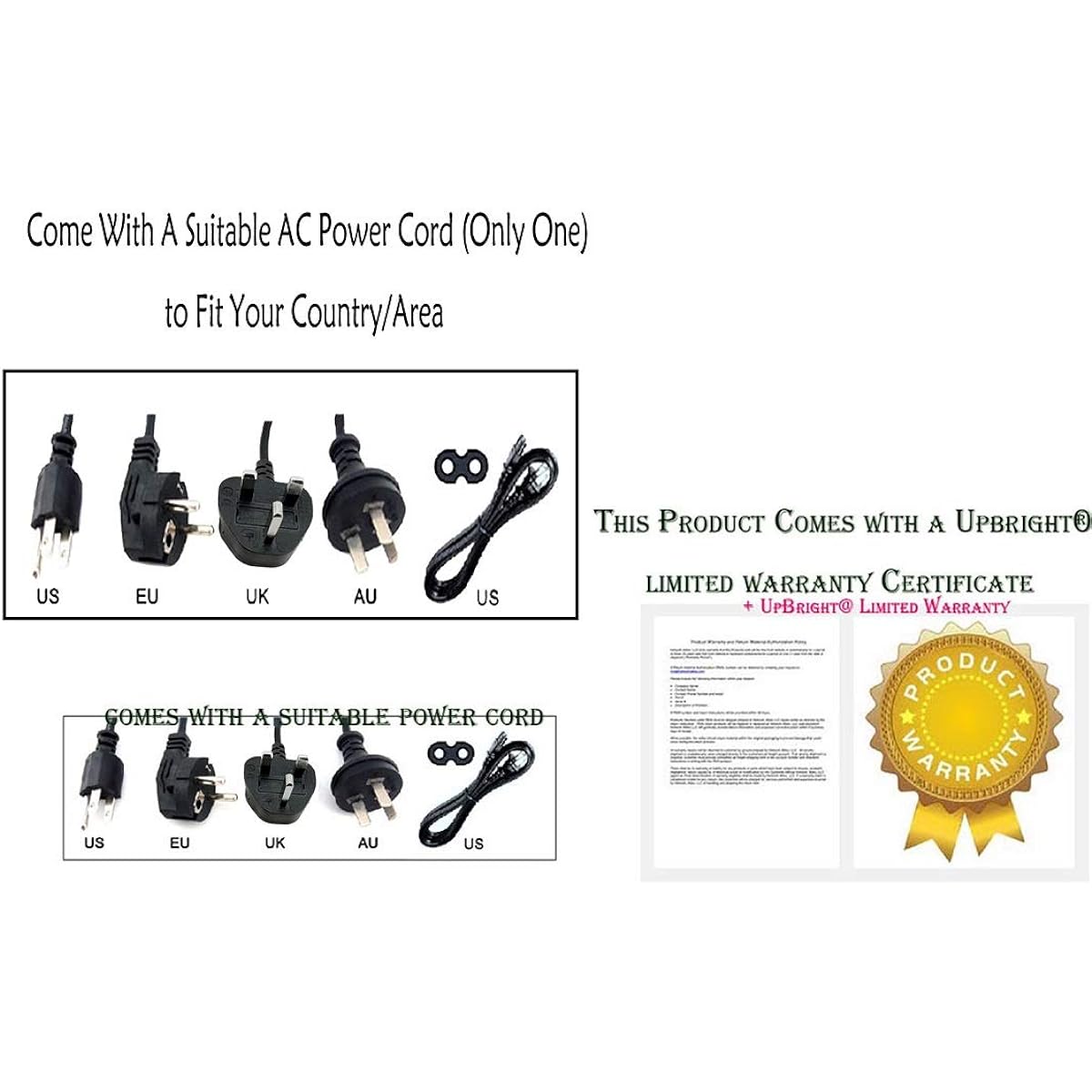 UpBright 2 Prong 15V 3A AC/DC Adapter Brookstone Max 2 Max2 B-HHP-650J Cordless Neck Black Percussion Massager PP-BHHP-650J 3YE Switching Model No: GQ48-150300-AU Power Charger