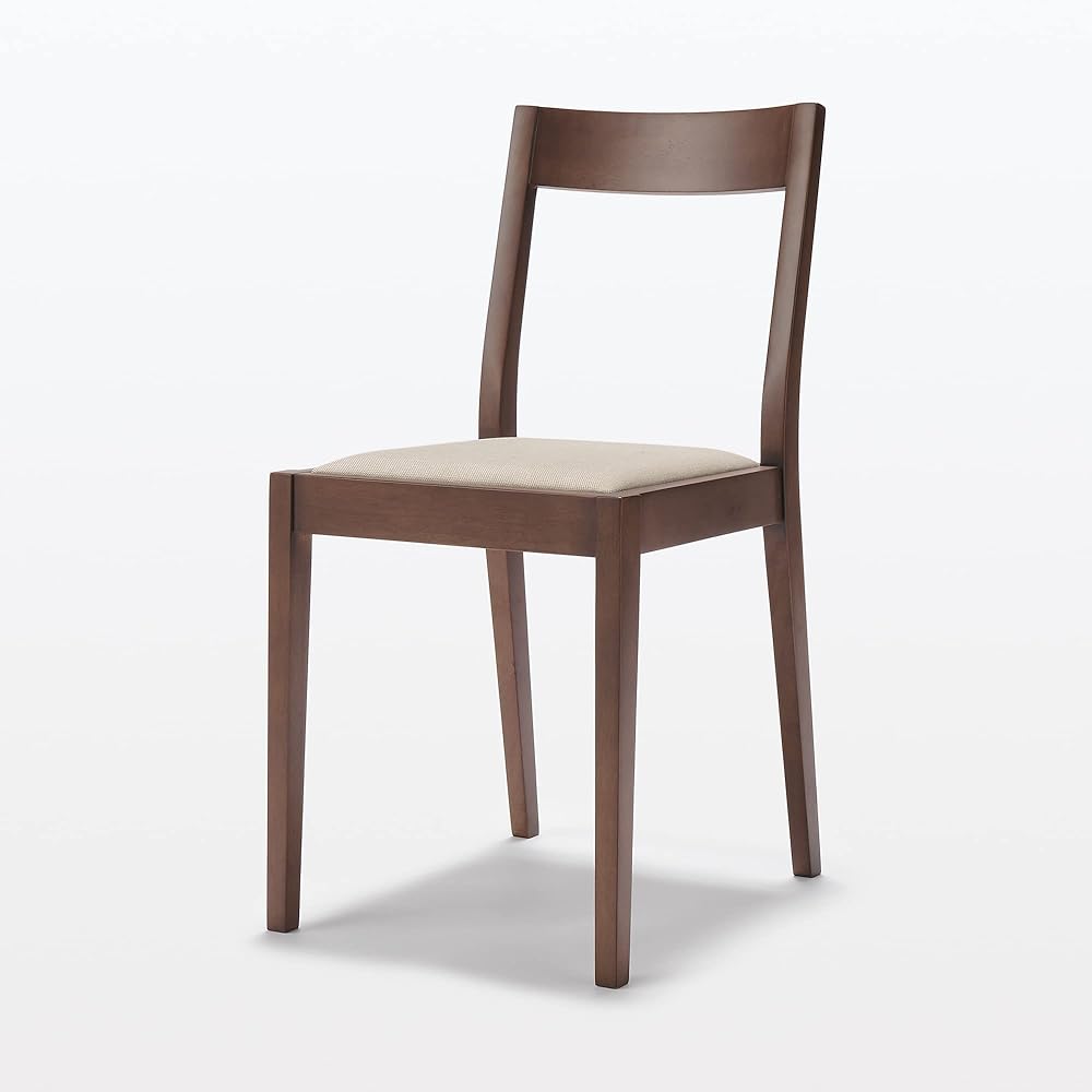 MUJI Wooden Chair Brown Width 38 x Depth 48.5 x Height 79cm Rubber Wood Material 12851639