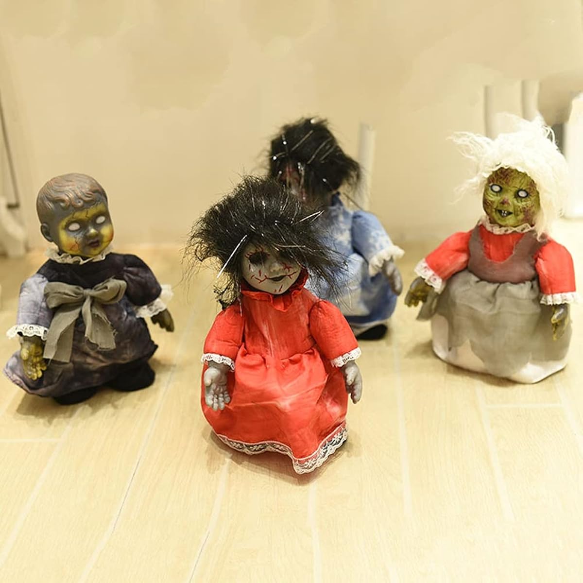 Voice Control Induction Ghost Doll Light Up Sound Creepy Ghost Doll Halloween Decoration Horror Creepy Scary Props Haunted House Bar Party Halloween Ornaments