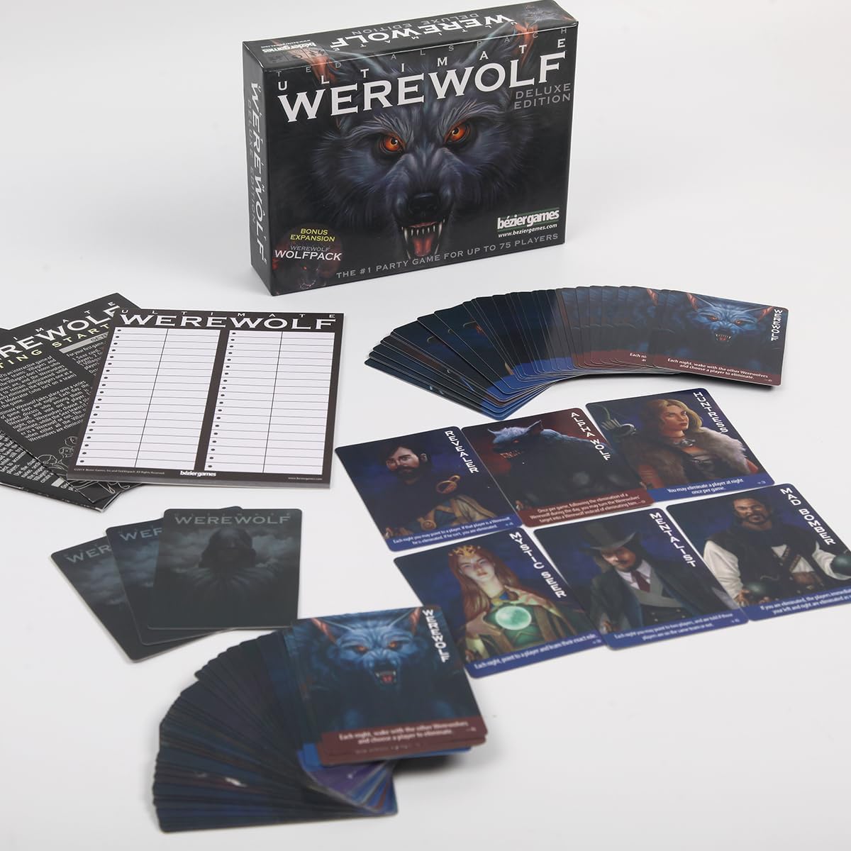 Ted Alspach Ultimate Werewolf Deluxe Edition and One Night Ultimate Werewolf Daybreak Board Game KO Version (2 Pack)