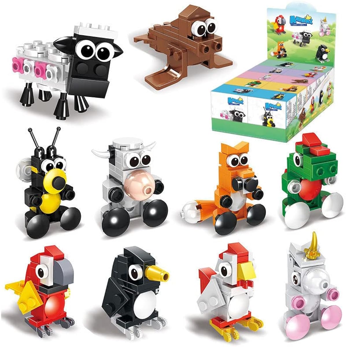 Building Blocks Animals 10 in 1 STEM Building Blocks Zoo Animals Baby Toys Huancocinera September Model Set Building Blocks Insect Specimen Creativity Bricks Kids
