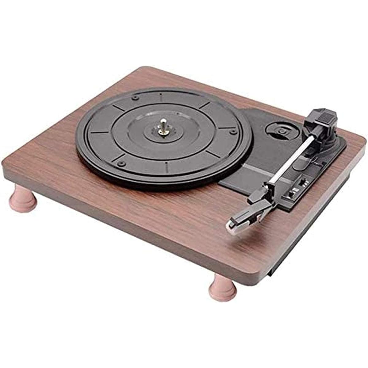 Vinyl record player retro portable old fashioned modern living room small antique American home LP gramophone record player recorder