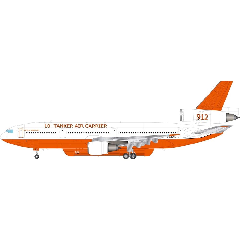 Micromil 1/144 DC-10 Air Tanker Aerial Fire Extinguisher (AMP Brand) Plastic Model MKRAMP144-005