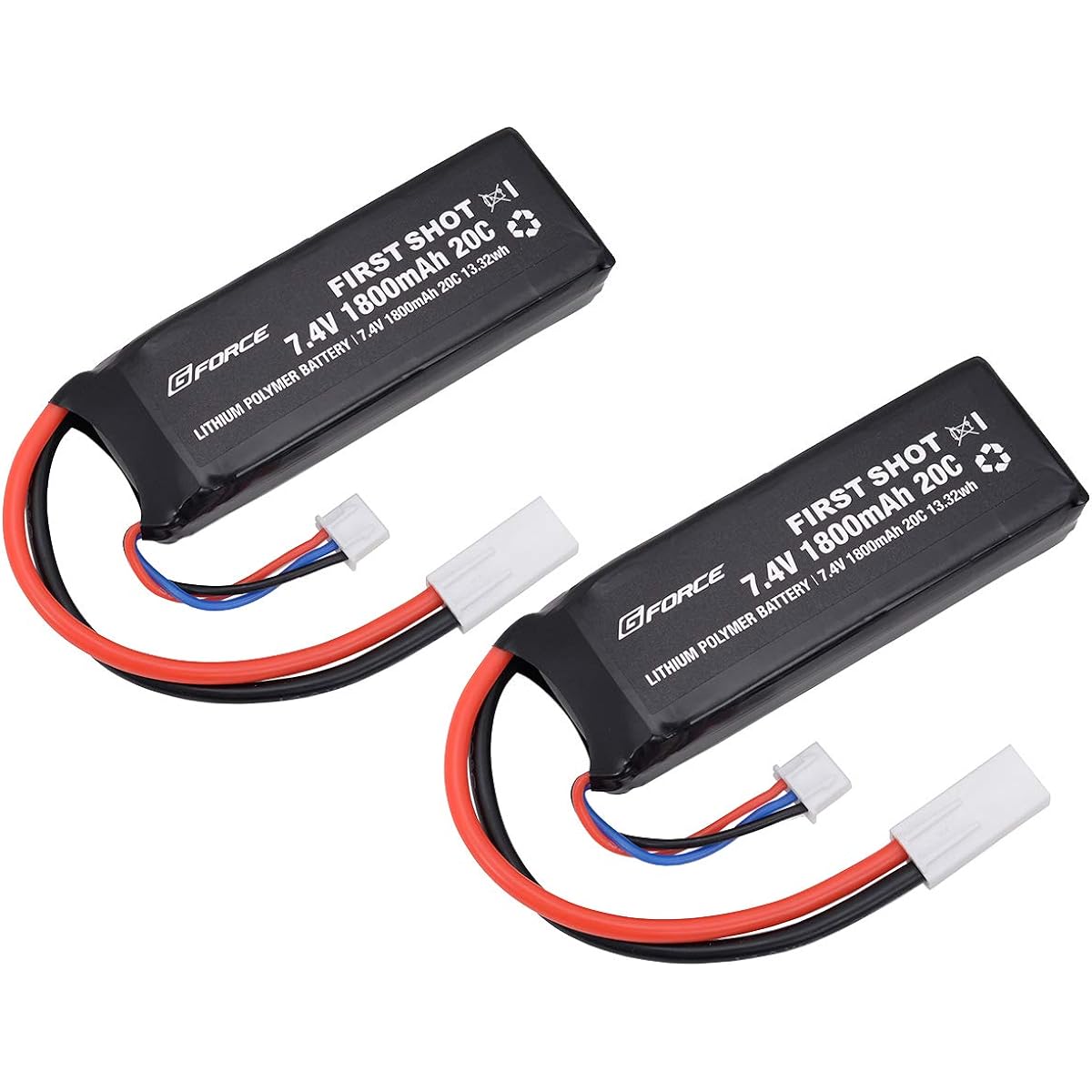 G-FORCE FIRST SHOT LiPo 7.4V 1800mAh Mini S compatible size (2 pieces) GFG992