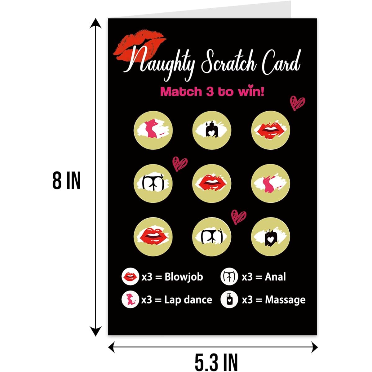Qiliji Prank Scratch Cards for Husband Boyfriend Fiance, Rude Birthday Greeting Cards for Men, Funny Anniversary Cards, Valentine Card Gifts