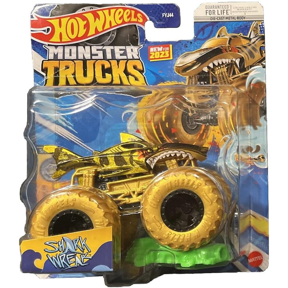 Hot Wheels Monster Truck 2023 1:64 Scale Gold Bone Shaker 3/6 Championship Crusher