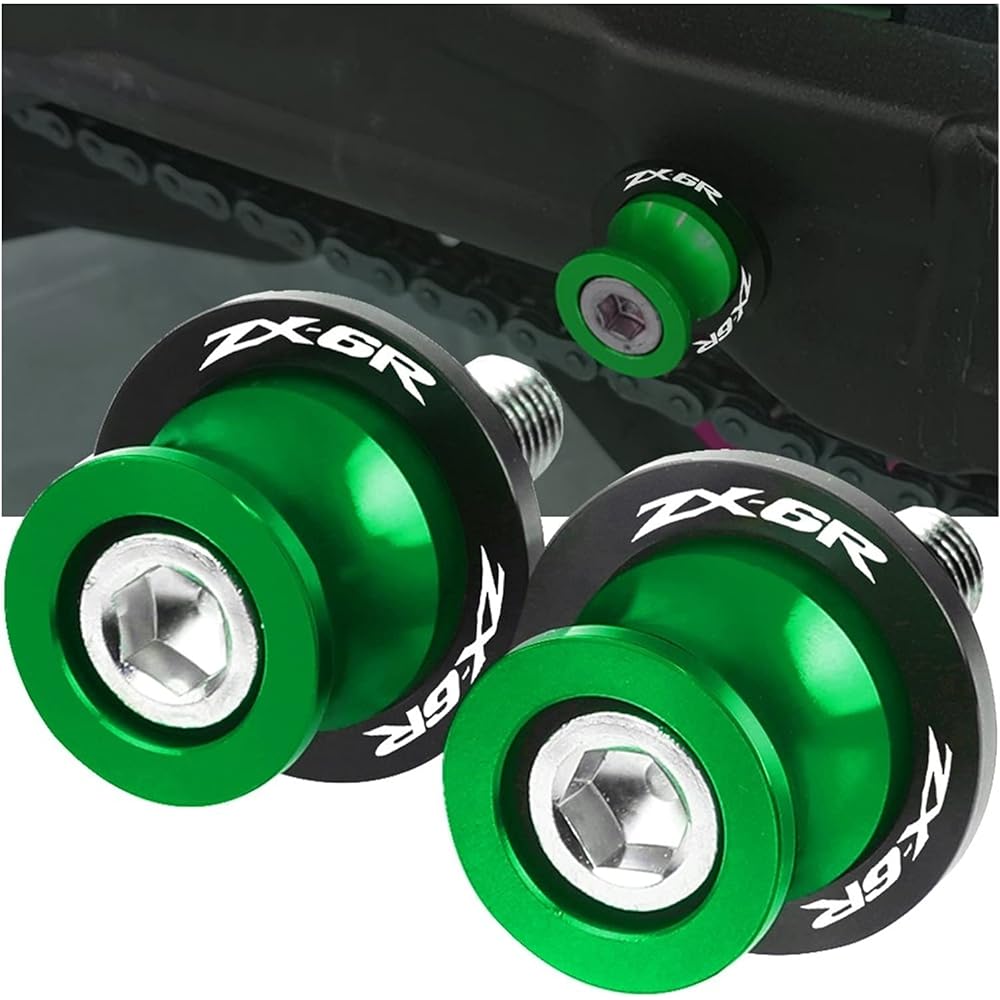 Stand Screw Slider New CNC aluminum back cycloid slider for motorcycle is very suitable for Kawasaki ZX-6R ZX6R ZX636 1995-2015 2016 2017 2018 2019 2020 (Color: 4, Size: 8mm)