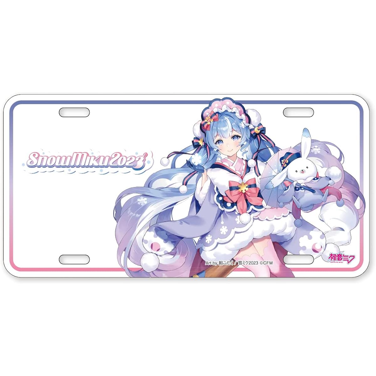 Snow Miku license plate (SNOW MIKU 2023 limited edition)