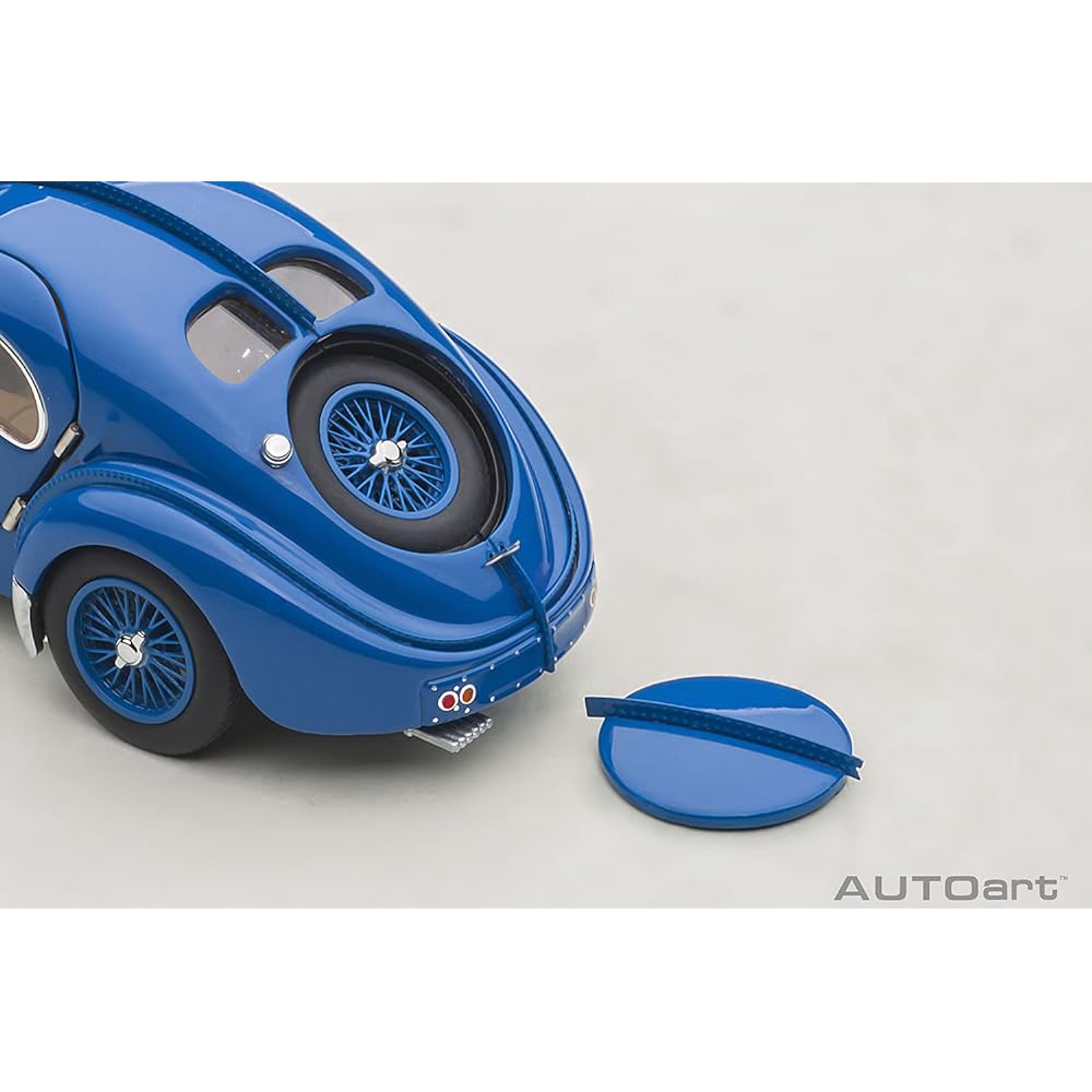 AUTOart 1/43 Bugatti Type 57SC Atlantic 1938 Blue/Wire Spoke Wheel Finished Product 50947