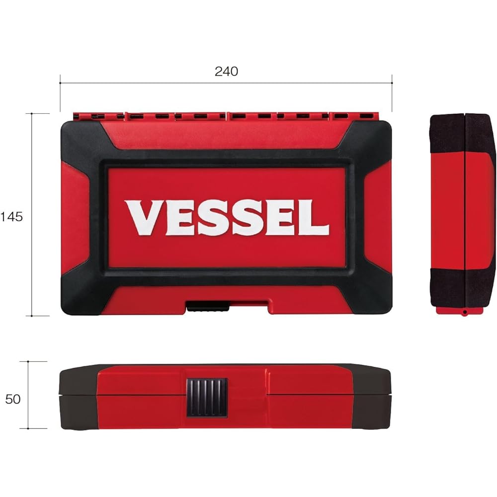 VESSEL Woody Socket Wrench Set 1/4 inch drive (6.35mm) 36pcs HRW2001M-W