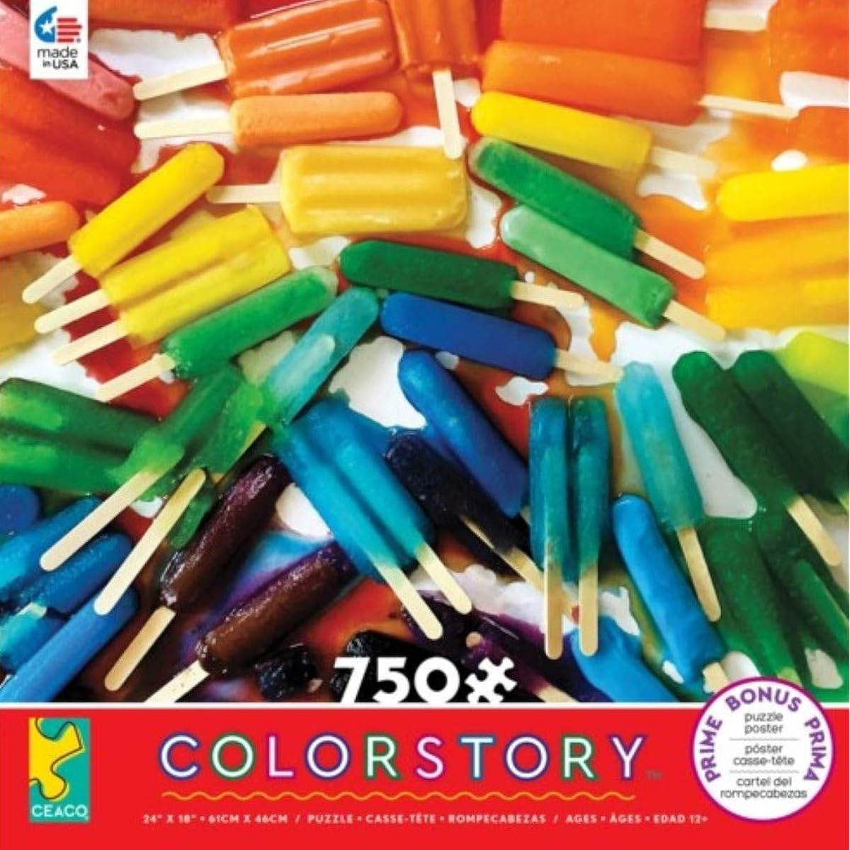 Ceaco 2939-3 Color Story Popsicle Puzzle - 750 Pieces