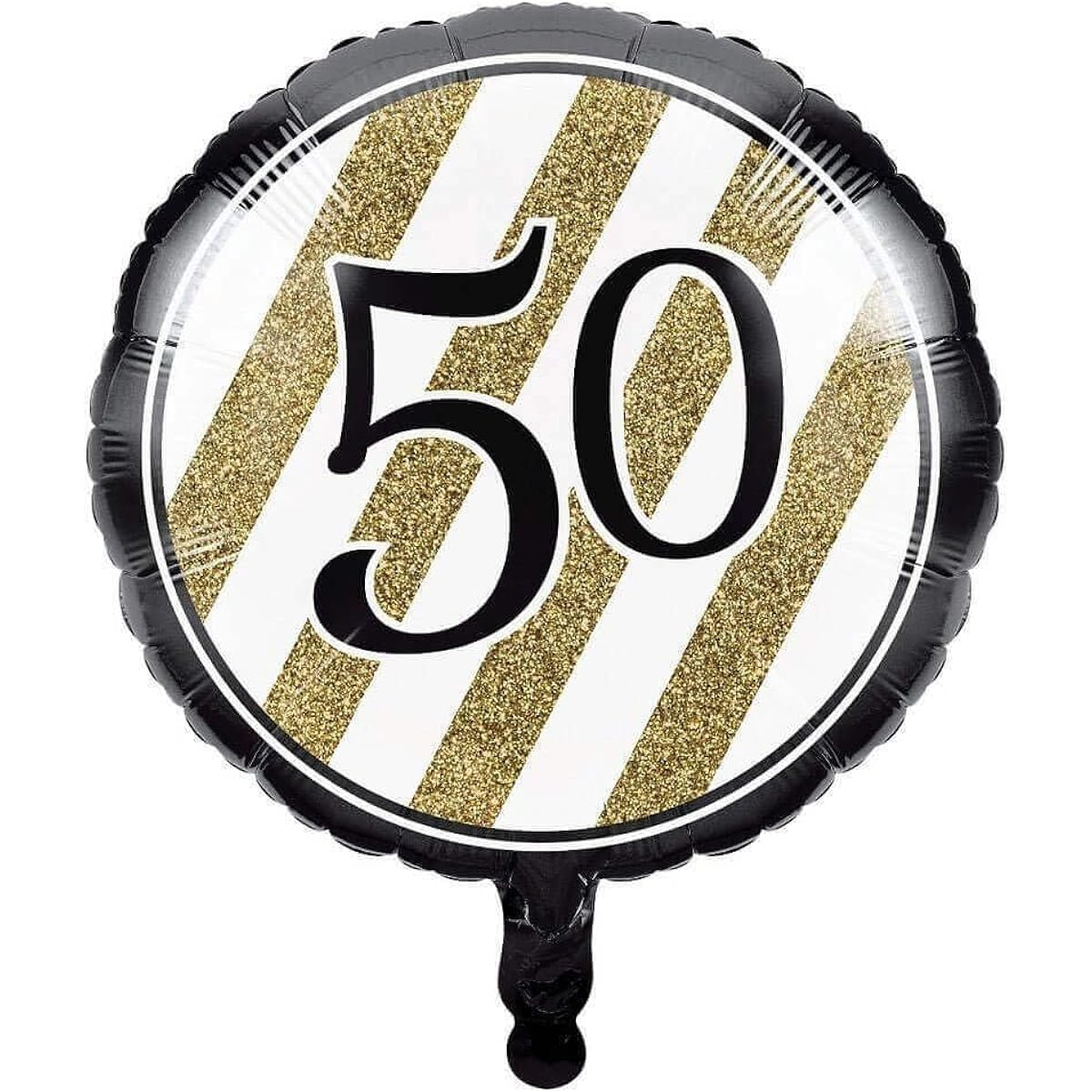 Black And Gold Foil Balloon '50'