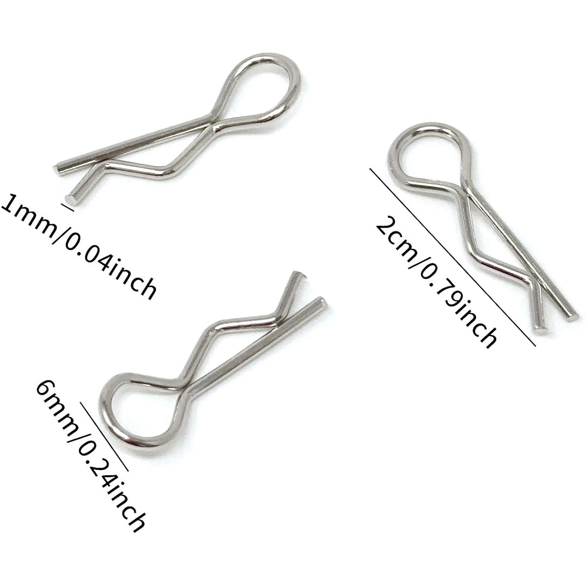 Honbay 1/16 Metal Car Truck Buggy Shell Body Clip Pins for RC Cars 100pcs