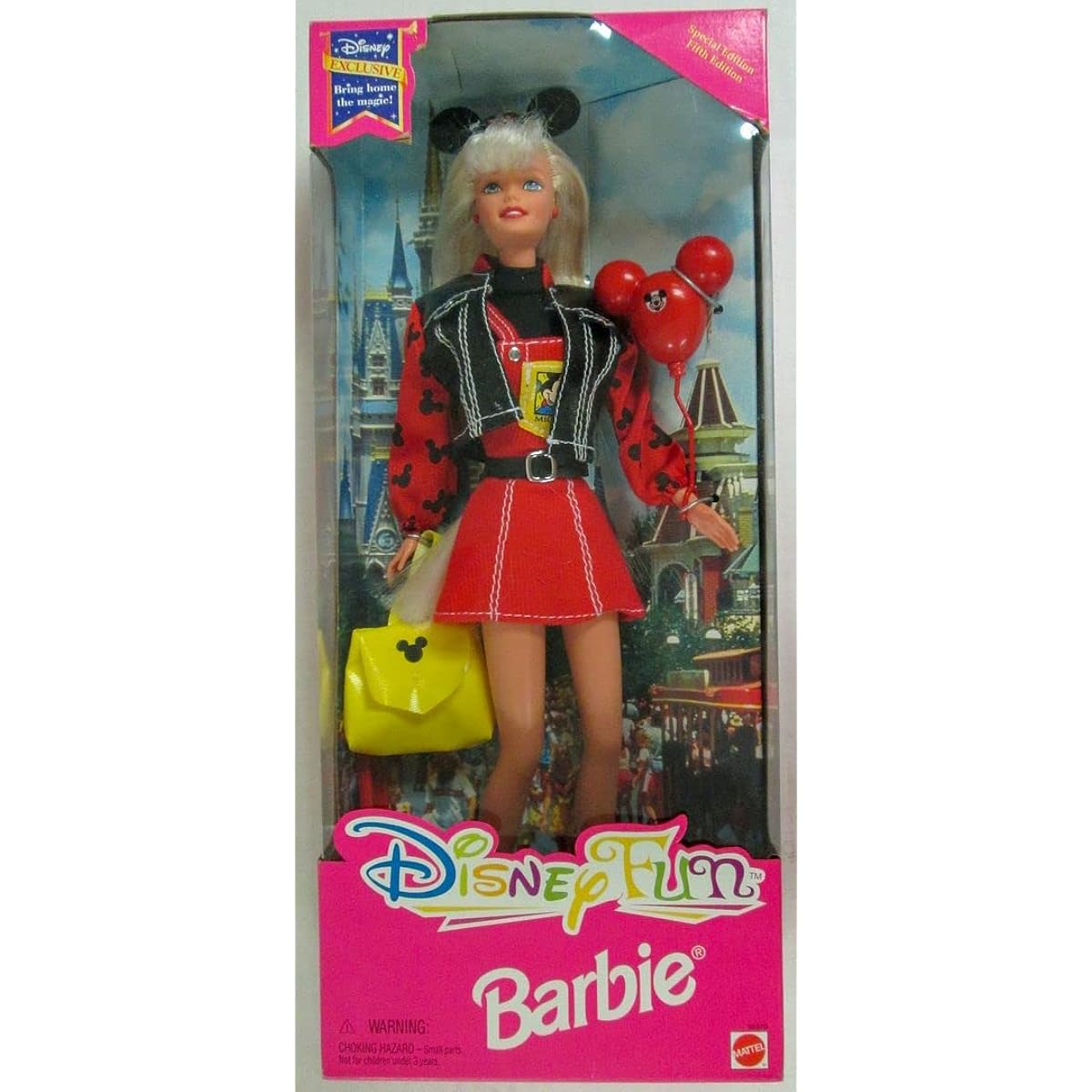 Barbie Disney Mickey Mouse with Key Chain By Mattel in 2004 - The box is in poor condition