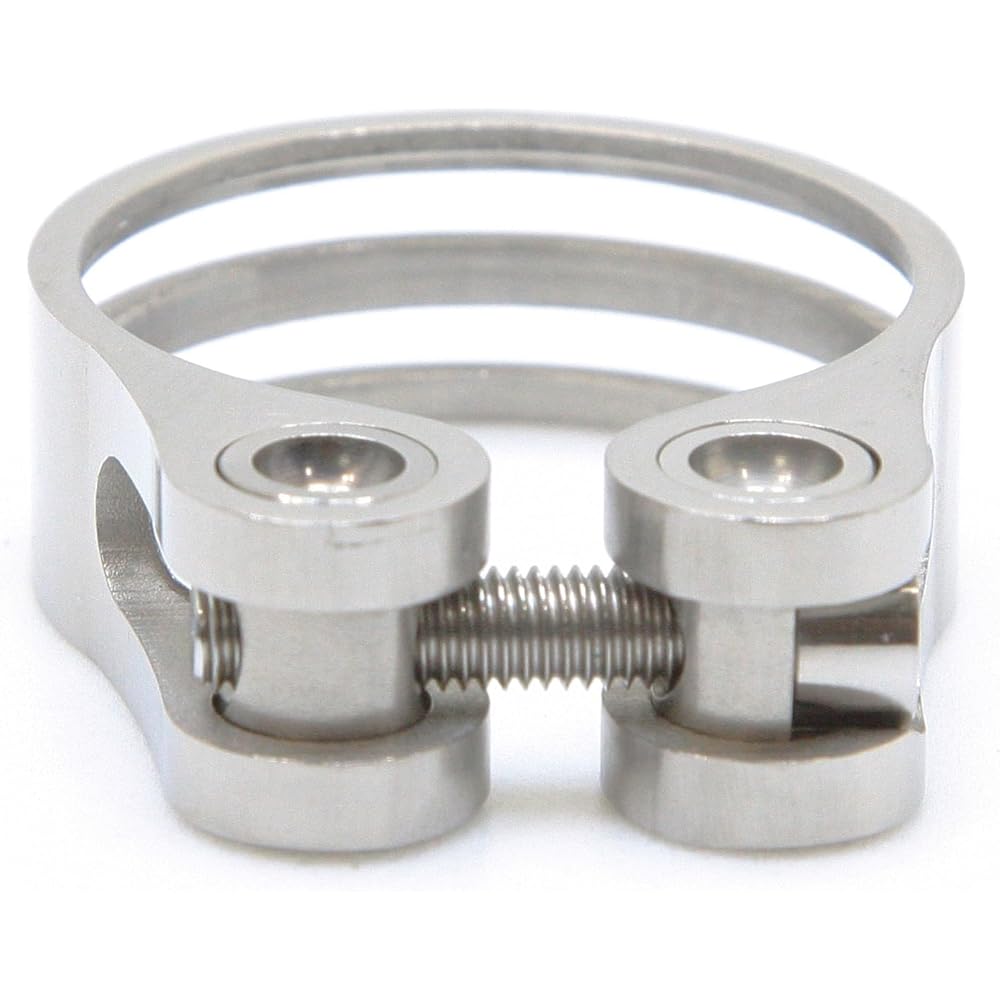 MicrOHERO Micro Hero All Titanium Ultra Lightweight Super Durable Completely CNC Φ31.8/34.9mm Titanium Alloy Seat Clamp (Size Φ31.8mm MH-SCC318)