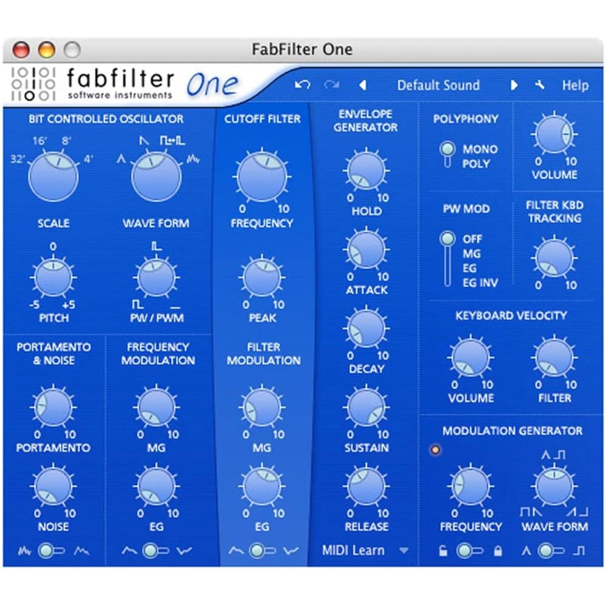 fabfilter One Plug-in Software fabfilter