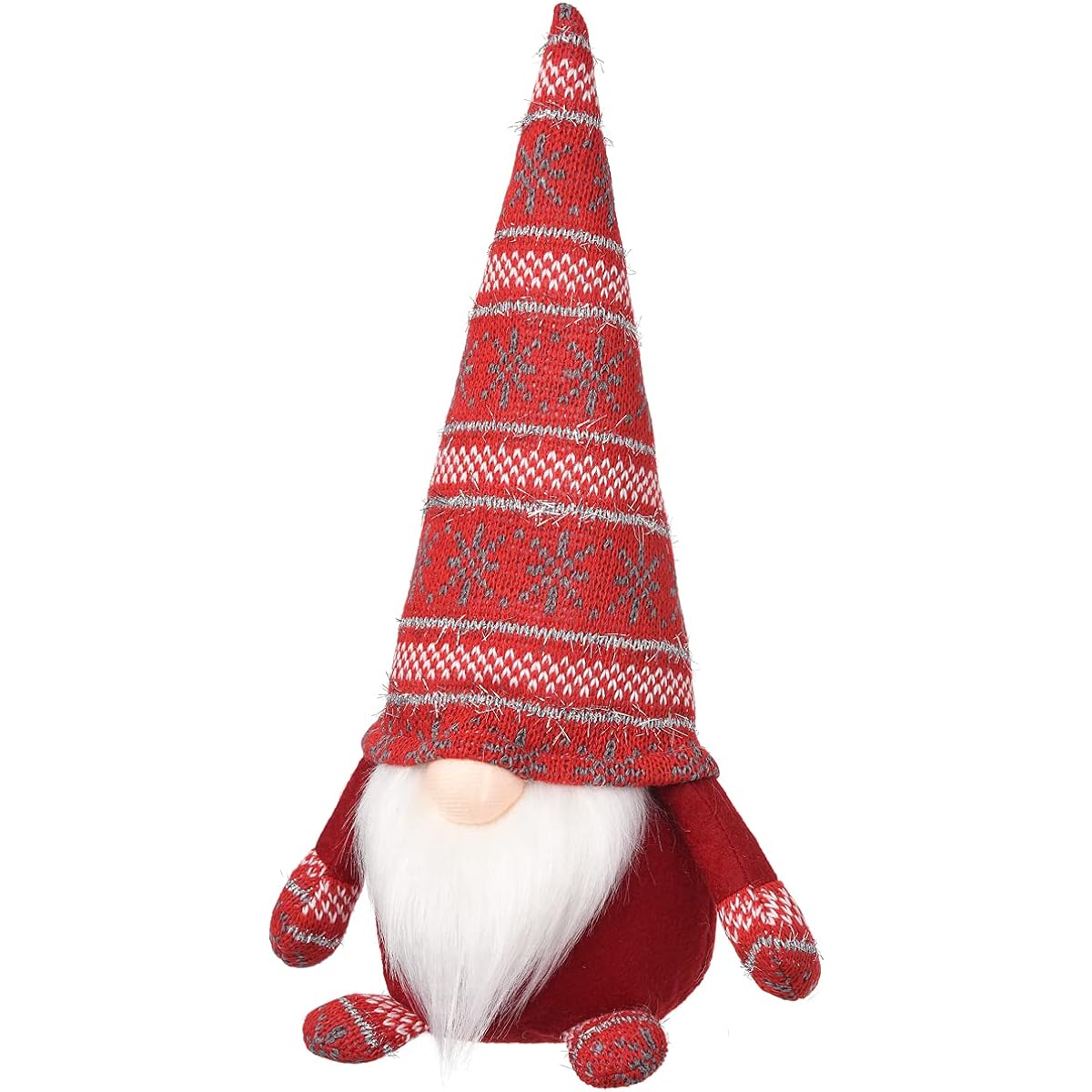 Funoasis Handmade Christmas Plush Gnomes Home Tomtenorm All Seasons Swedish Dwarf Figure Coffee Corner Decoration 14" (Red)
