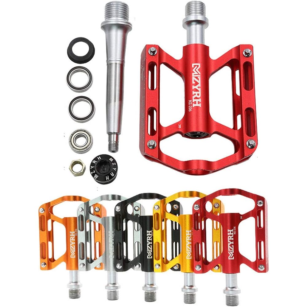 OSC Bicycle Cross Bike Pedals, Ultra Light Aluminum Alloy, Non-Slip, Cross Bike MTB Flat Pedals, Durable, Set of 2