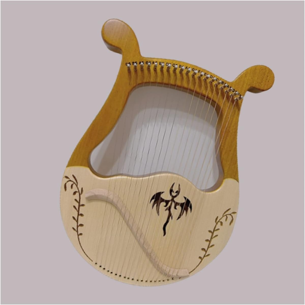 WowZza Lyra Harp 16 String Harp 19 String Harp 24 String Harp Portable Lyra Instrument Lyra Harp for Beginners/19 Tones 9