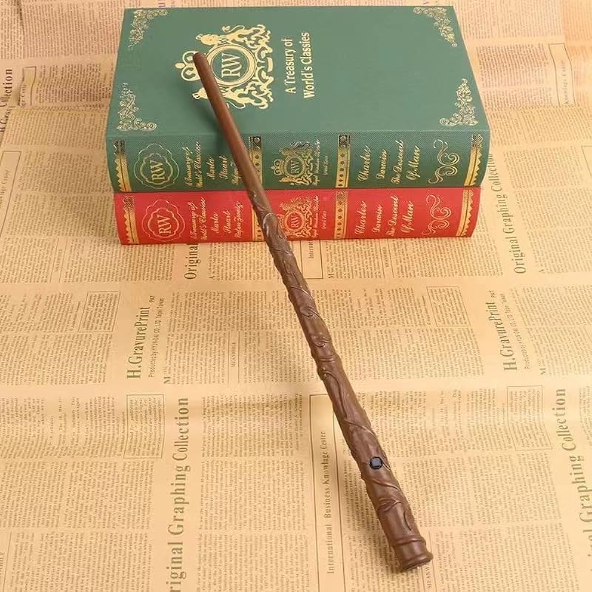 Harry Potter Wand Genuine Magic Wand Fire-Breathing Wand Fire-Breathing Wand Magic Academy Fireball Magic Wand Costume Cosplay Party Birthday Gift Prop Double Gift Packaging English Manual Included Parallel Import (Hermione)