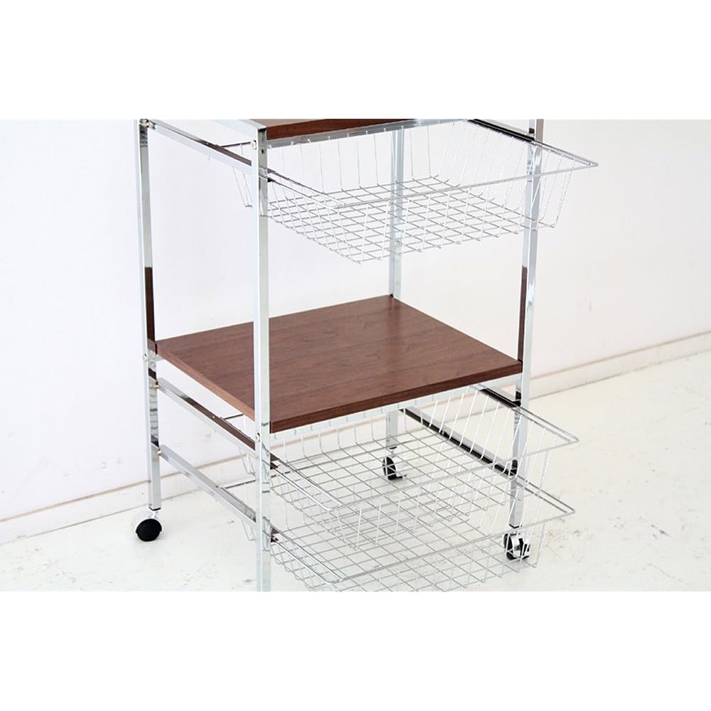 Okawa Furniture Touma Wagon Fine Brown 49cm width