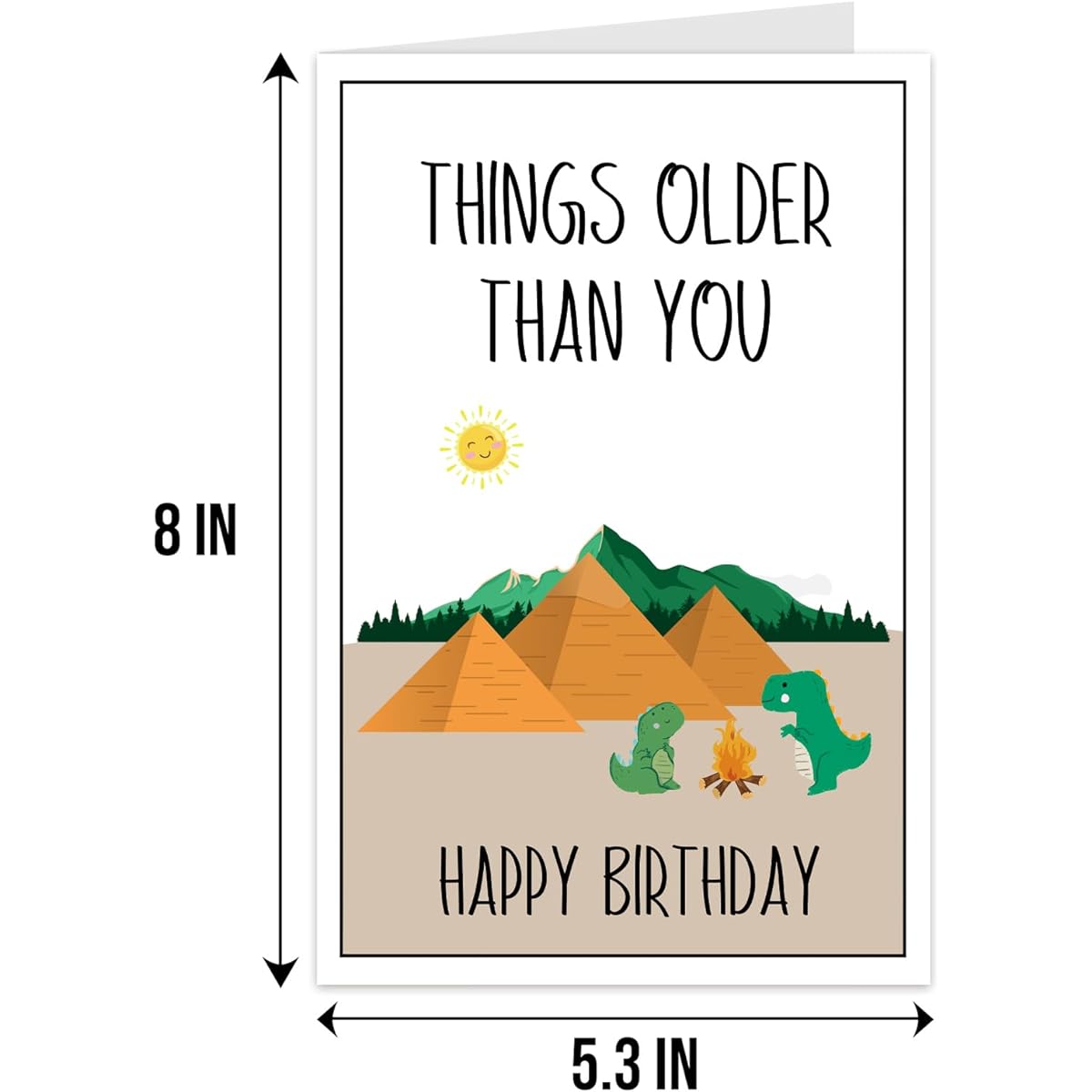 Qiliji Funny Dinosaur Birthday Cards for Men Women Old Birthday Cards 40th 50th 60th 70th 80th Birthday Cards Older Than You