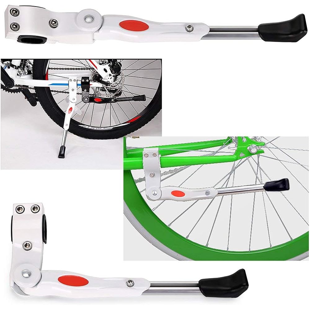 Bicycle side stand for 20-28 inch cars, made of lightweight aluminum alloy, weighs 280g, adjustable height, anti-slip, load capacity 20kg, easy to install, ideal for road bikes, MTB, cross bikes, etc. General purpose kickstand FMTCKSTD345
