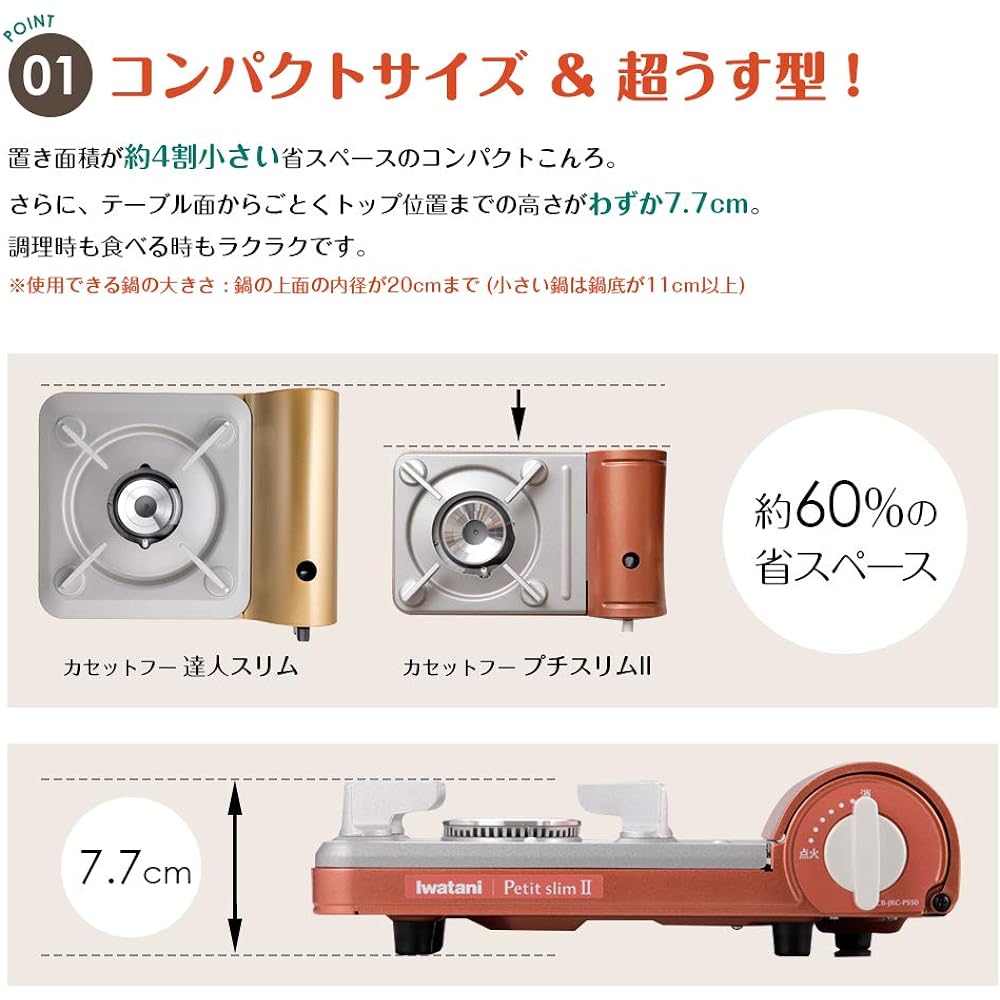 Iwatani Gas Cassette Fu Petit Slim II (without case)