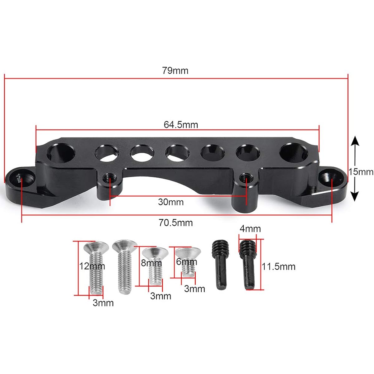 RCLions Aluminum Front & Rear Body Shell Mount Stand for Axial SCX10 III AXI03007 Upgrade 1/10th RC Crawler Car Accessories