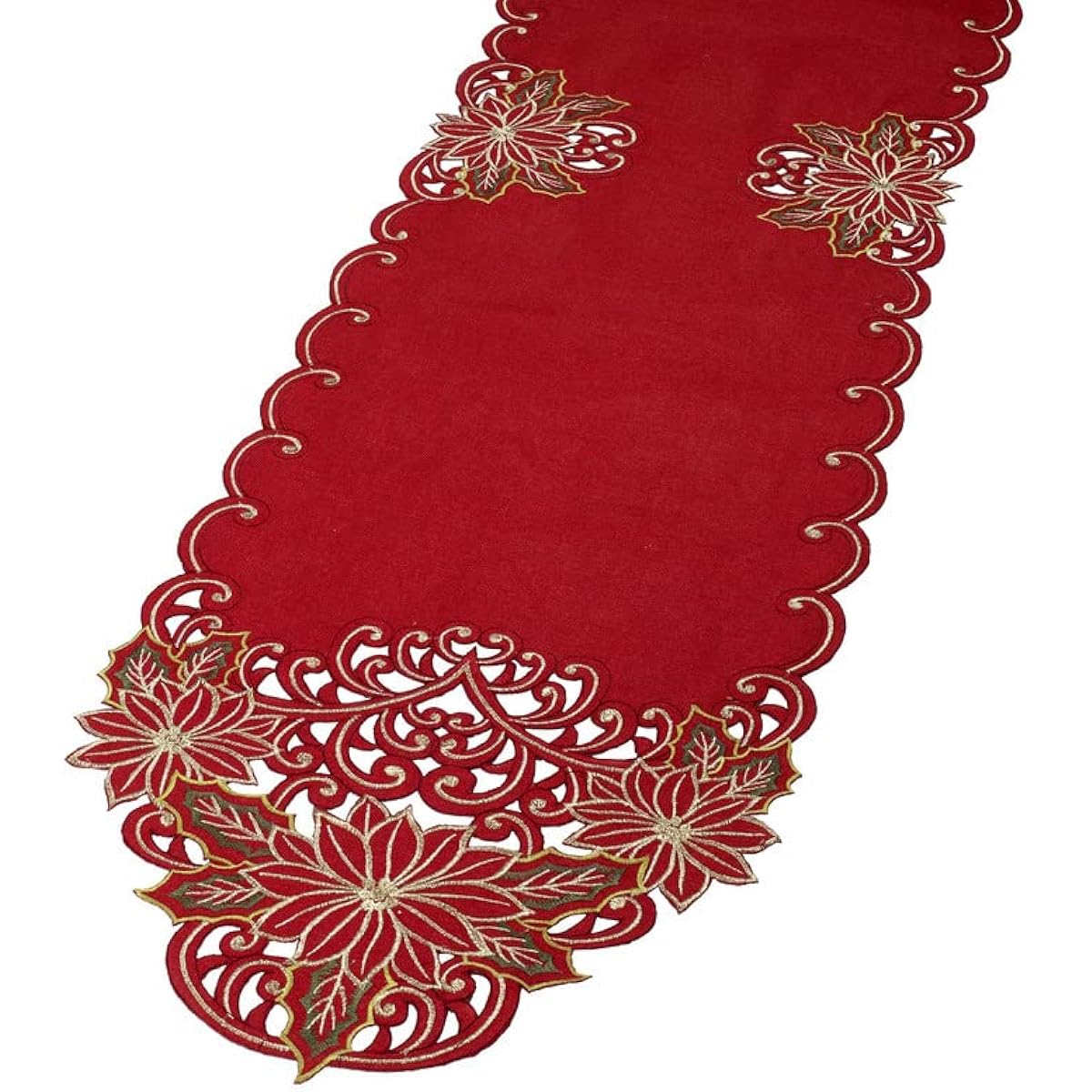 Avanti Linens 72" Table Runner Floral Medallion for Kitchen & Holiday Decorations