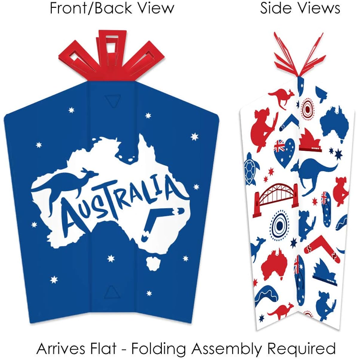Big Dot of Happiness Australia Day – Table Decorations – G'Day Mate Aussie Party Folding Flair Centrepieces – 10pc