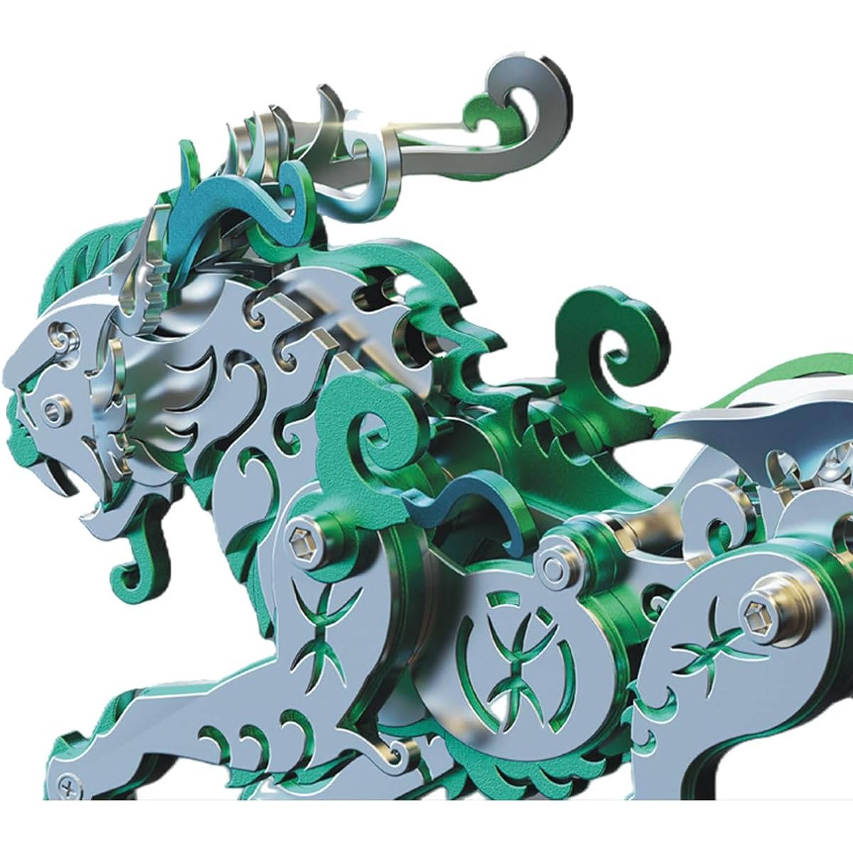 KonHaovF Colorful 3D Metal Puzzle for Adults DIY 3D Metal Model Kits for Adults Desktop Model Kits with Tools Building Toys for Adults/Teens (Bi an)