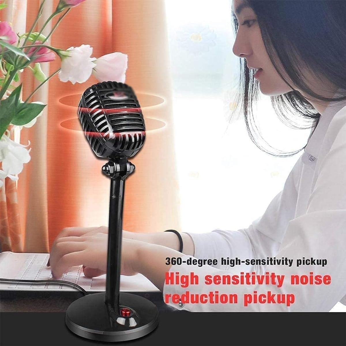 RMENST USB Streaming Microphone Professional Recording PC Laptop USB Streaming Recording Podcast Microphone for Singing