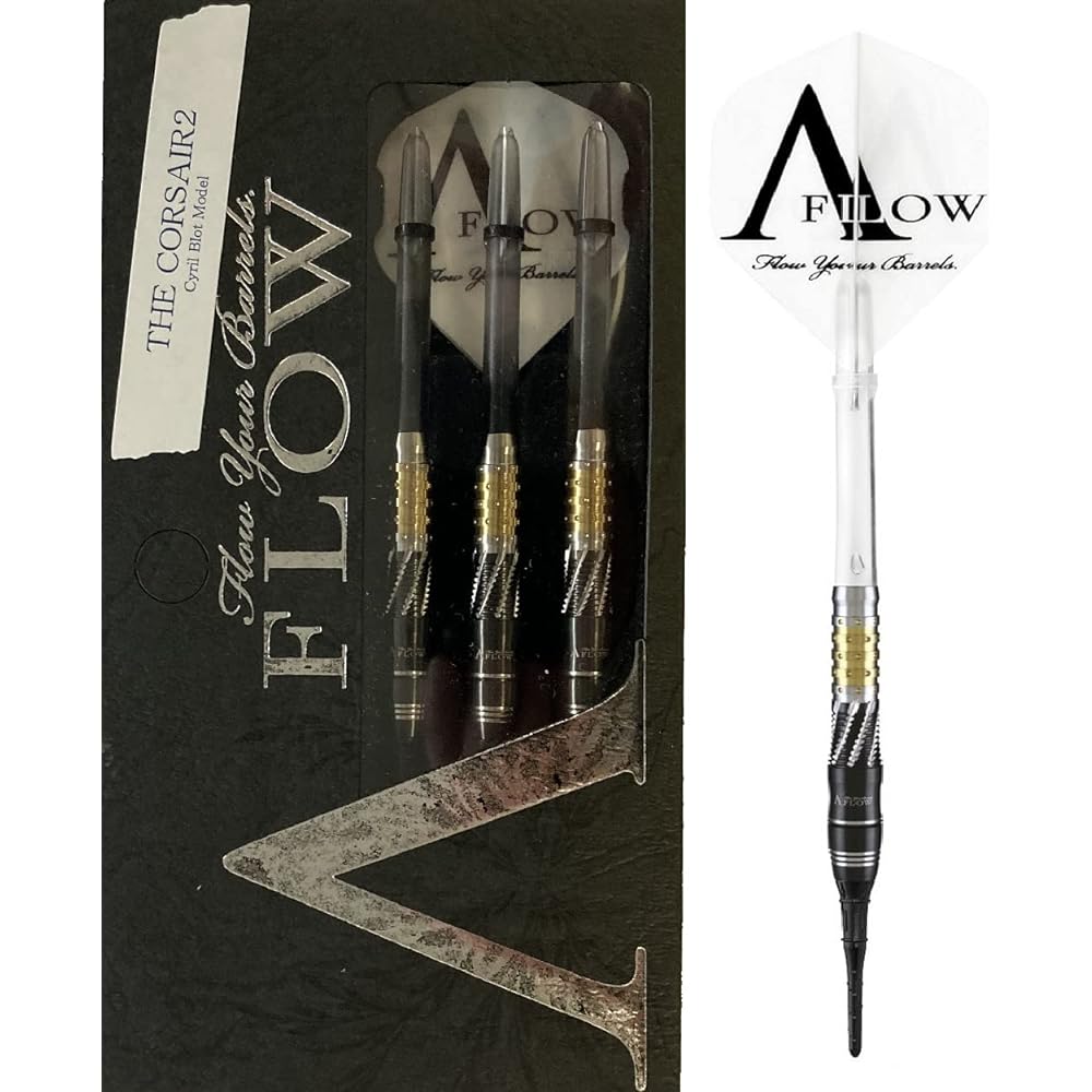Dynasty A-FLOW BLACK LINE Soft Dart Barrel The Corsair 2 Cyril Blott Model 2BA Total Length: 42.0mm 01-01-082